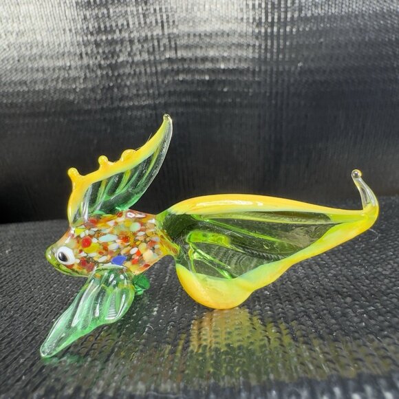 Venetian Art Glass Hand Blown Fish Hand Made Italian Glass Delicate Figurine - Picture 1 of 10
